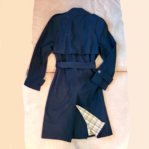 Women's soft black trench coat size XS / S - Picture 3 of 8